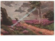 Germany WWI Postcard Painting of Birch Trees During Storm, Strasbourg 1915