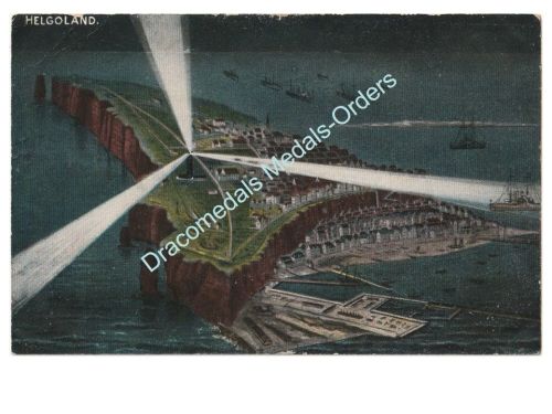 Germany WWI Postcard Helgoland (Heligoland), Imperial Navy Base, 1916