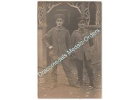 Germany WWI Photo Gefreiter & Soldier with Iron Cross Ribbon, 25th Infantry Regiment 1914 1915