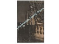 Germany WWI Studio Portrait Photo of German Soldier in Full Uniform, Postmarked 1915, Trier