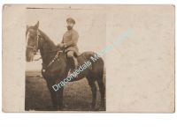 Germany WWI Photo Cavalry Senior NCO Mounted on Horse, Russia, Eastern Front 1916