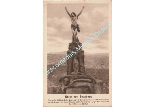 Germany WWI Postcard, Jesus of Saarburg, Memorial Field Cross