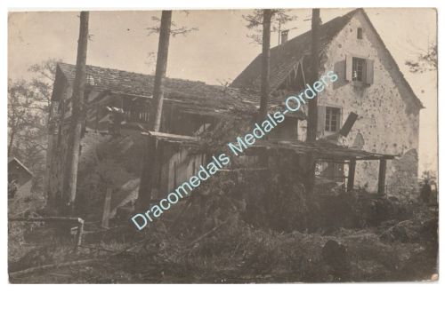 Germany WWI Propaganda Postcard, Destroyed House