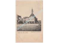 Germany WWI Propaganda Postcard, Perone Marktplatz, Greetings from the Front