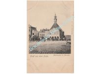 Germany WWI Propaganda Postcard, Perone Marktplatz, Greetings from the Front