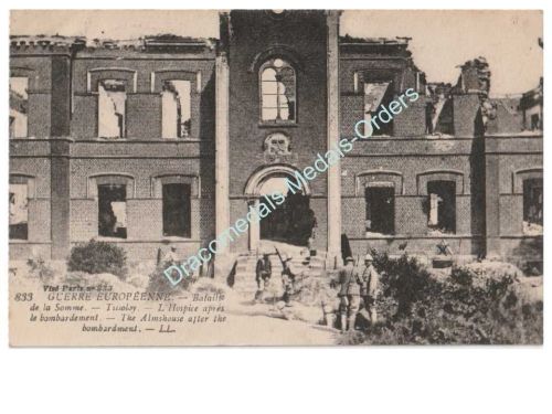 Germany WWI Propaganda Postcard Battle of the Somme from Captured Allied Stock, Bavarian Reserve Regiment, Postmarked 1918