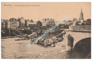 Germany WWI Propaganda Postcard, Destroyed Bridge of Arches, Mezieres, 1914, Charleville, Kaiser Wilhelm's II HQ, Feldpost 1918