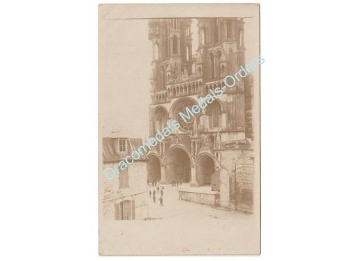 Germany WWI Propaganda Postcard, Laon Cathedral, Occupied France, 1918