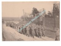 Germany WWI Propaganda Postcard, Officer's Funeral March, Band, Spiked Helmets, 1917