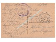 Germany WWI Propaganda Postcard Haumont Ruins, 1916, Kraftfahrpark 18 / KDF (18th Motor Vehicle Park)