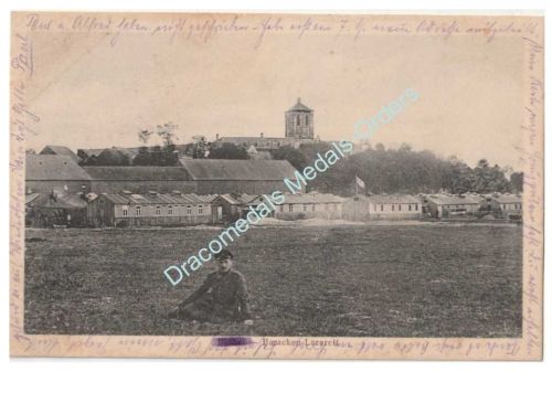 Germany WWI Photo Postcard Field Hospital Lazarett, 47th Landwehr Division Postmarked 1917