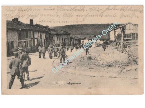 Germany WWI Propaganda Postcard Argonne, Feldpost Wurttemberg 131st Engineer Battalion, 27 Infanterie Division, 1915