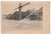 Germany WWI Postcard Eastern Front Village, Feldpost Garde Kavallerie Division, 1916, Delay Stamp