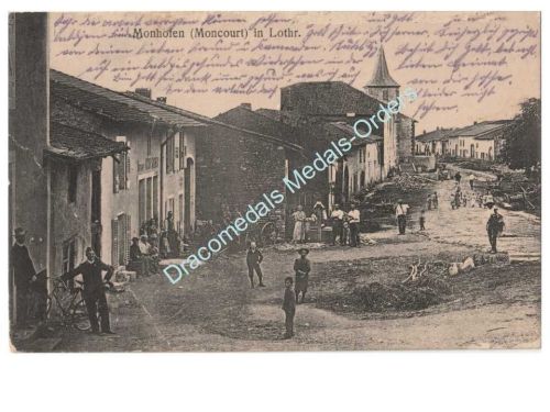 Germany WWI Postcard Moncourt, Bavarian 6th Landwehr Infantry Regiment, Postmarked 1916