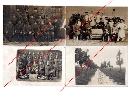 Germany WW1 4 Field Post postcards German Outfit Unit Photo Hospital Doctors Great War 1914 1918
