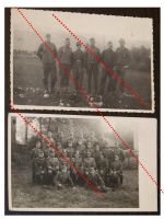NAZI Germany WW2 2 photos photographs 1939 1945 Group German Soldiers Officers NCO Cap Wehrmacht Photograph