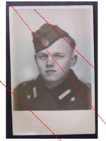 NAZI Germany WW2 photo German Soldier portrait NSDAP Party Cap Badge WWII 1939 1945 Wehrmacht photograph