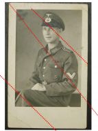 Germany WWII Portrait Photo of a Wehrmacht Sergeant, Black Wound Badge, Eastern Front Medal 1941-42 Ribbon Bar