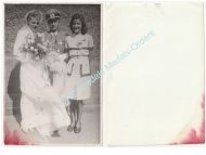 Germany WWII Wedding Family Photo, Wehrmacht Infantry Officer,  Iron Cross, NSDAP Long Service, Sudetenland Medal on Large Bar, Silver Wound & Sports Badge