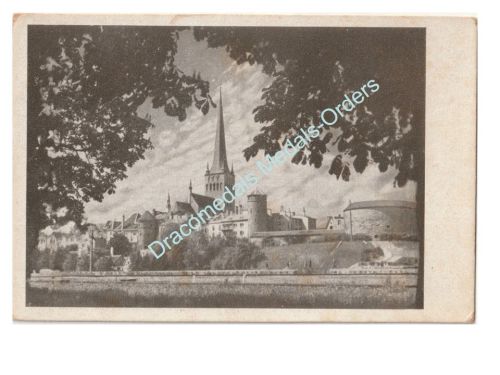 Germany WWII Propaganda Photo Tallinn St Olaf's Church, Fat Margaret Tower, Estonia 1942
