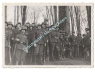 Germany WWII Group Photo Wehrmacht Infantry Platoon, German NCO Corporall, Soldiers, M35 helmet, K98 Mauser Rifle
