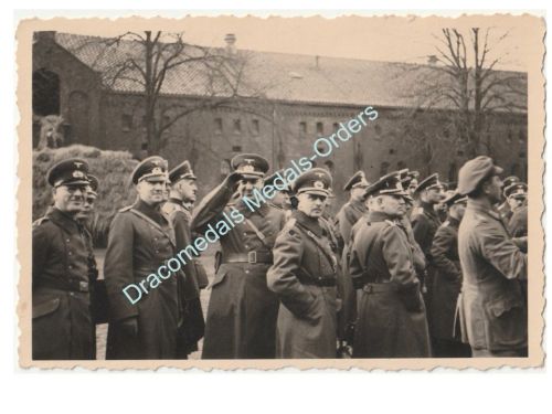 Germany WWII Photo German Wehrmacht Officers in Greatcoats during Ceremony
