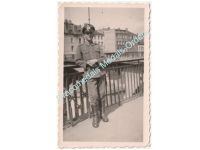 Germany WWII Photo Wehrmacht NCO, Bridge, Visor Cap