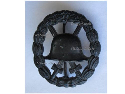 Germany WWI Black Wound Badge for the Army Non Ferrous (Non Magnetic) Cut Out Type