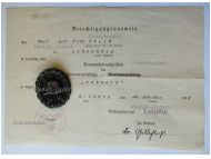 Germany WWI Black Wound Badge Medal for the Army with Diploma to the 474th Infantry Regiment of Saxony