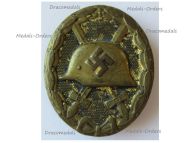 Germany WWII Gold Wound Badge 1939 2nd Type Hollow Version Non Ferrous (Non Magnetic)