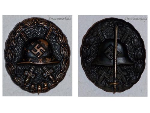 Germany WWII Black Wound Badge Iron Made (Magnetic) for the Legion of Condor in the Spanish Civil War 1936 1939 