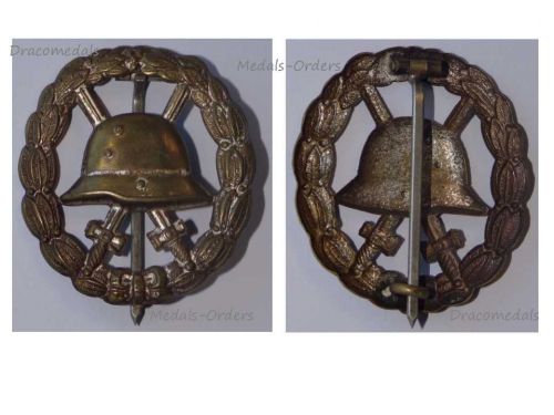 Germany WWI Silver Wound Badge for the Army Non Ferrous (Non Magnetic) Cut Out Type