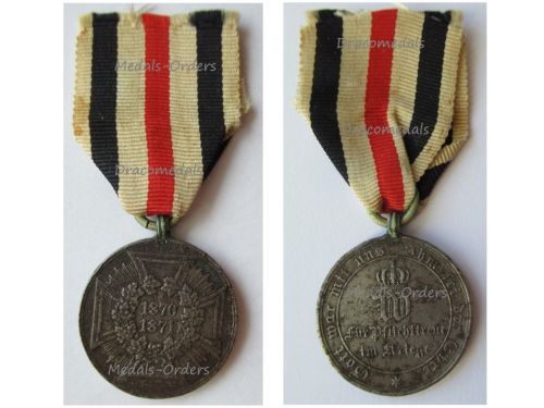 Germany Prussia Commemorative Medal for the Franco-Prussian War 1870 1871 in Steel for Non Combatants