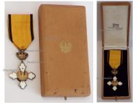 Greece WWII Royal Order of the Phoenix Officer's Gold Cross King Paul's Issue 1947 Boxed by Anagnostopoulos