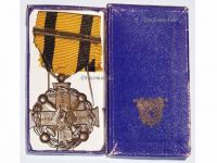 Greece WWI Medal for Military Merit 1916 1917 4th Class with Bar 1940 for WWII Outstanding Acts by Anagnostopoulos 3rd Type Boxed