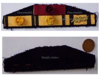 Greece WWII Ribbon Bar of 4 Medals (Royal Order of George I & Royal Order of the Phoenix Military & Civil Division Officer's Cross, Medal of Military Merit 1st Class) of a Brigadier General of the Hellenic Army