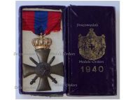 Greece WWII War Cross of Military Merit 1940 1st Class with Gold Crown 1st Type Boxed