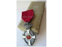 Greece WWI Royal Military Order of King George I Silver Knight's Cross Boxed by Souval