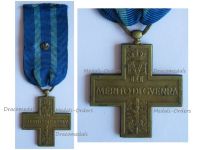 Italy WWI Cross for War Merit with Bronze Crown Maker Marked M