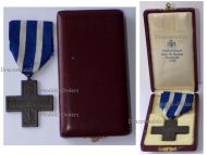 Italy WWII Cross for War Merit 1940 1945 Italian Republic 1949 Boxed by Cravanzola