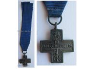 Italy WWII Cross for War Valor Valore Di Guerra 1943 Type C MINI
