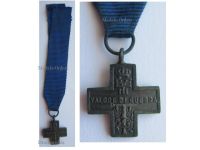 Italy WWII Cross for War Valor Valore Di Guerra 1943 Type C MINI