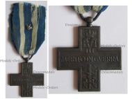 Italy WWI Cross for War Merit with Silver Crown Maker Marked R