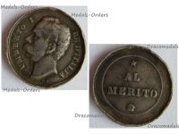 Italy Silver Table Medal for Merit King Umberto I 1878 1900