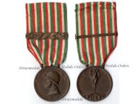 Italy WWI Italian Unification Commemorative Medal for the War of 1915 1918 with clasp 1917 by Sacchini