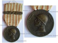 Italy WWI Italian Unification Commemorative Medal for the War of 1915 1918 with clasp 1918 Unmarked 