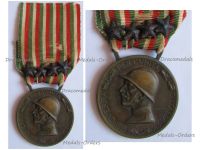 Italy WWI Italian Unification Commemorative Medal for the War of 1915 1918 with 4 Bronze Stars for NCOs by Johnson