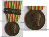 Italy WWI Italian Unification Commemorative Medal for the War of 1915 1918 with 2 Clasps 1916 1917 by Johnson