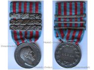 Italy WWI Libya Campaign Commemorative Medal with 3 Clasps 1911 1912 1911-12 by Giorgi & the Italian Royal Mint
