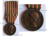 Italy WWI Italian Unification Commemorative Medal for the War of 1915 1918 with 4 Bronze Stars for NCOs by SIM
